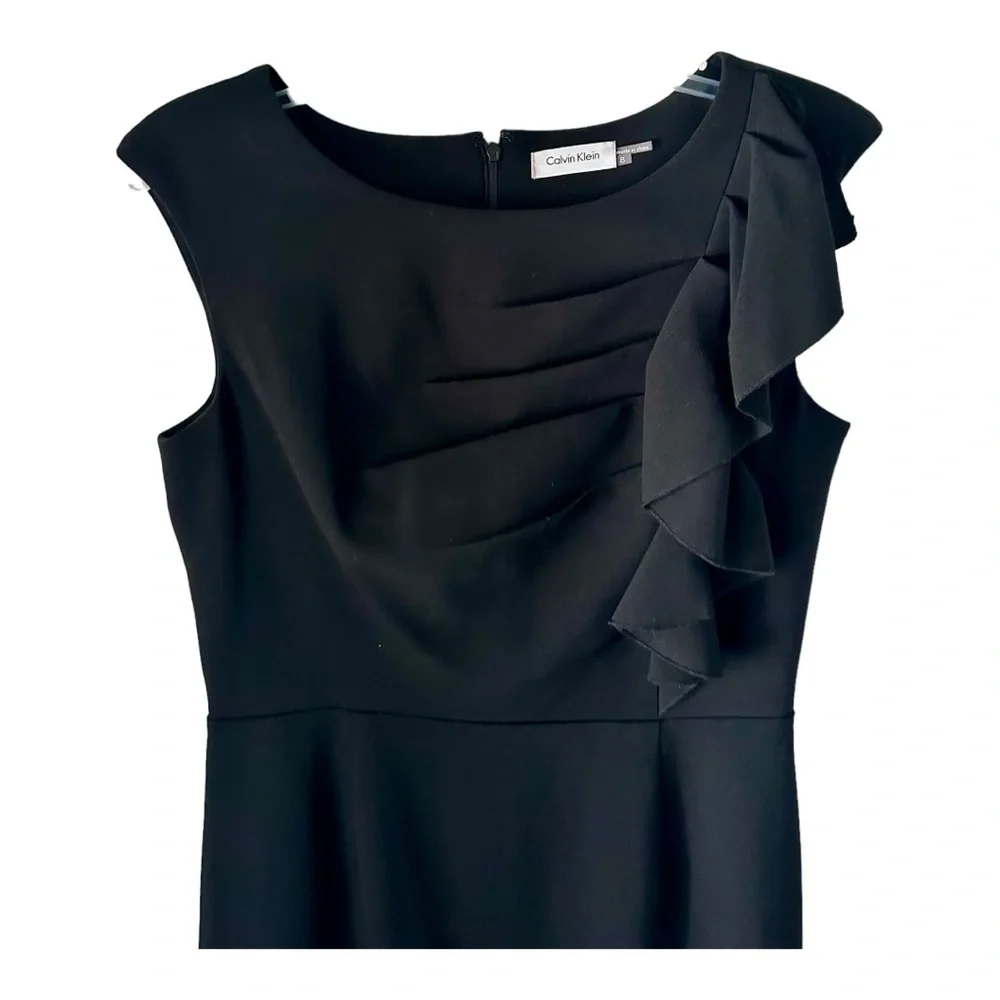 Calvin Klein Woman’s Dress Black Midi Size 8